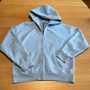 Vuori oversized restore full zip hoodie blue